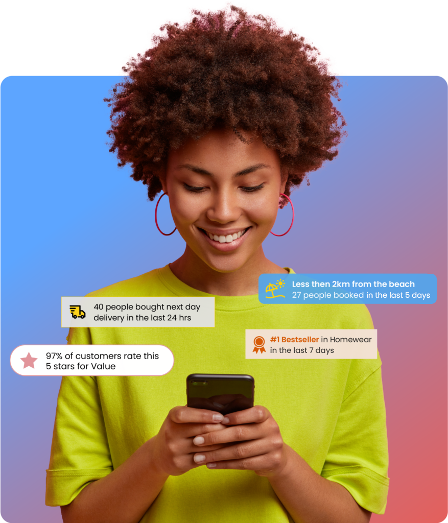 Taggstar social proof messaging examples